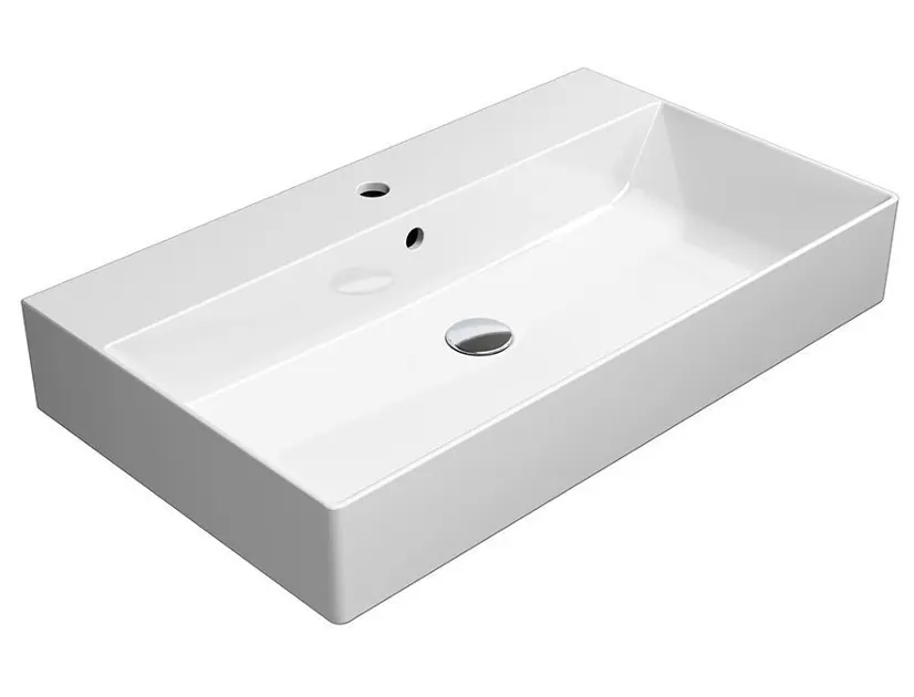 Sapho GSI Kube X - Umivaonik 80 x 47 cm, s 1 otvorom za slavinu, Extraglaze, bijeli 9422111