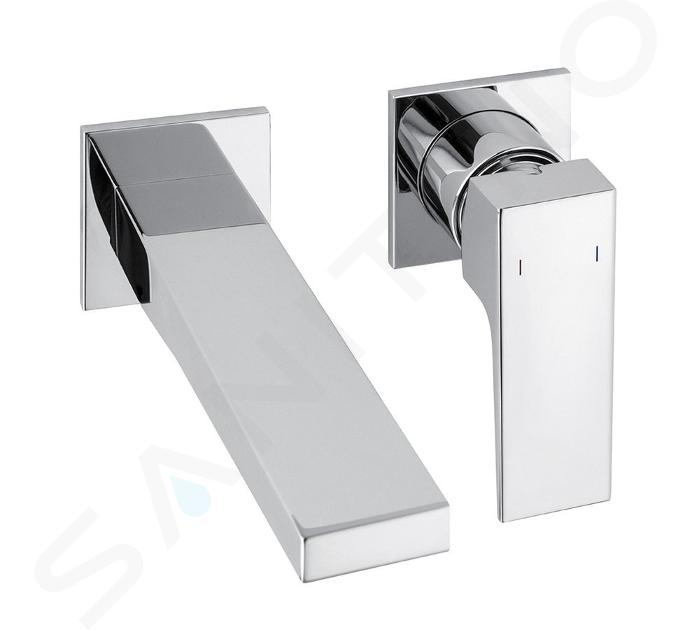 Sapho Dimy - Miscelatore da incasso per lavabo con corpo, 2 fori, cromo DM018