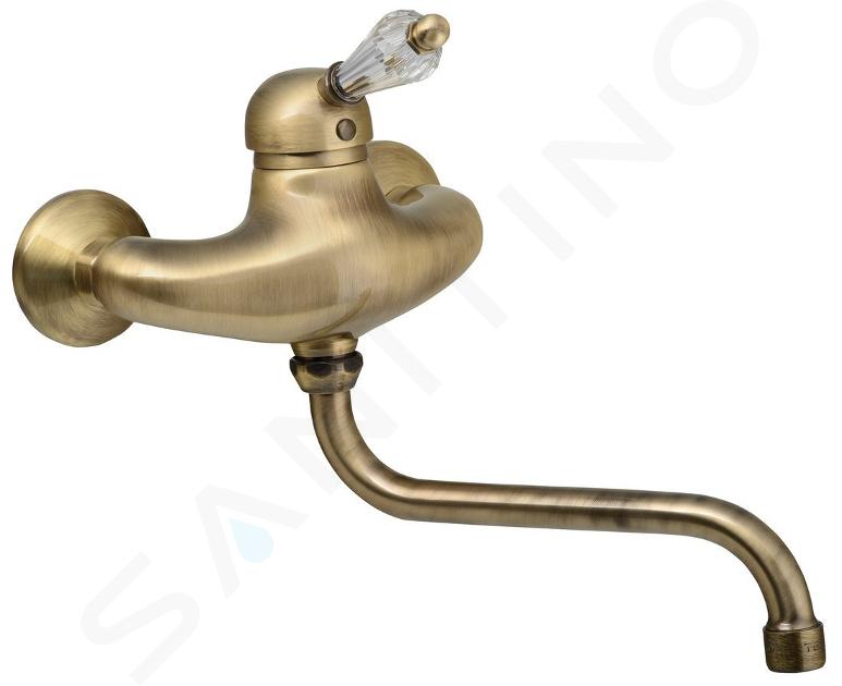 Sapho Kirké - Mitigeur de lavabo, manette cristal, bronze KI15KB