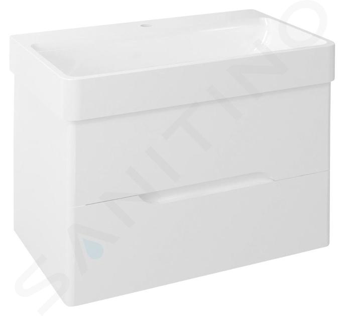 Sapho Mediena - Meuble lavabo 76x51x49 cm, blanc mat MD080