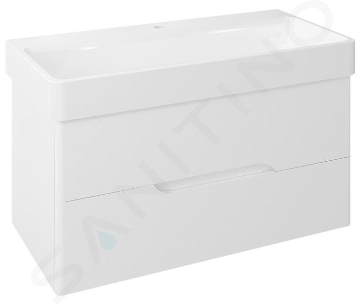 Sapho Mediena - Mueble para lavabo 96x51x49 cm, blanco mate MD100