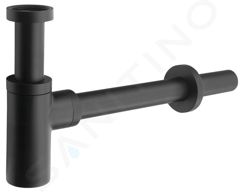 Sapho Sifoni - Sifone per lavabo 1 1/4, scarico 32 mm, rotondo, nero opaco SI515