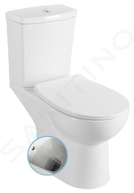 Sapho Keramiek - Kairo toiletcombinatie, met bidetdouche, achteruitgang, wit PC106