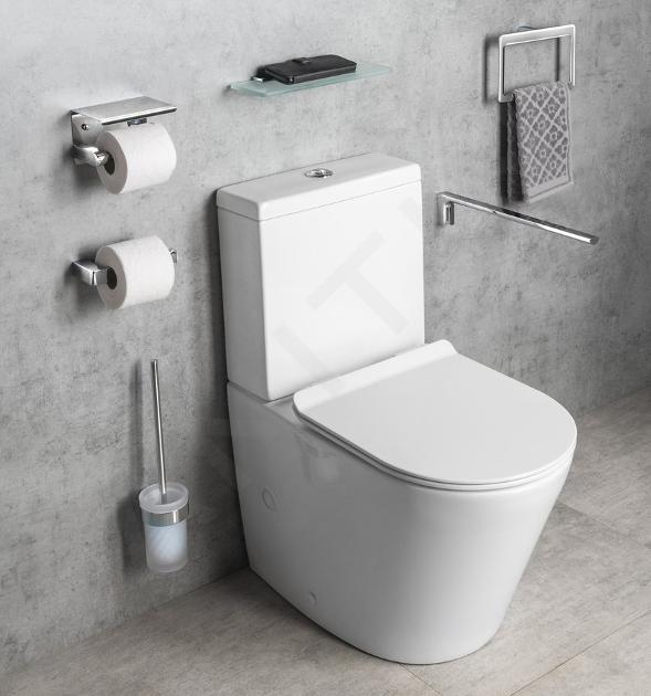 Sapho Accessori bagno Gedy - Scopino WC a parete con supporto