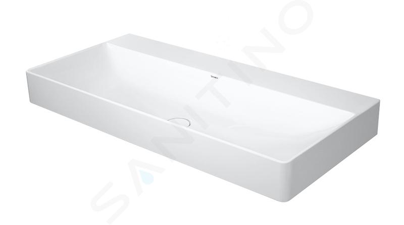 Duravit DuraSquare - Umyvadlo 1000x470 mm, bez přepadu, bez otvoru pro baterii, DuraCeram, bílá 2353100070