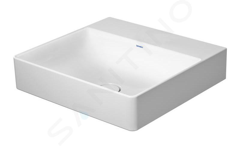 Duravit DuraSquare - Lavoar 500x470 mm, fără preaplin, fără orificiu pentru baterie, DuraCeram, alb 2353500070