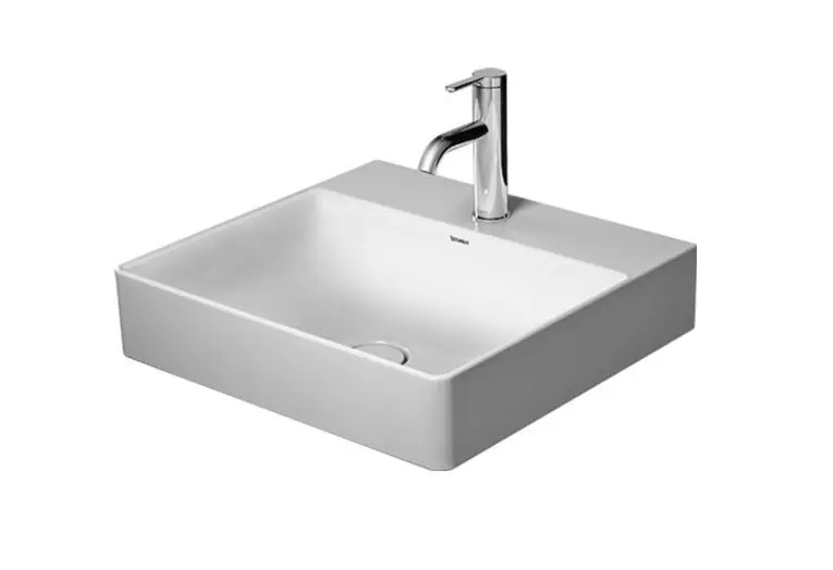 Duravit DuraSquare - Umývadlo na dosku, 50x47 cm, bez prepadu, s otvorom na batériu, DuraCeram, biela 2353500071