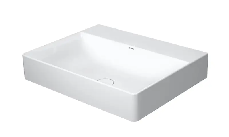 Duravit DuraSquare - Umývadlo 60x47 cm, DuraCeram, s WonderGliss, alpská biela 23536000701