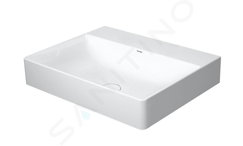 Duravit DuraSquare - Umyvadlo nábytkové 600x470 mm, DuraCeram, alpská bílá 2353600079