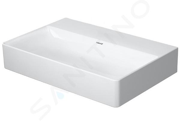 Duravit DuraSquare - Umywalka 60x40 cm, bez przelewu, bez otworu na baterię, DuraCeram, biała 2356600070