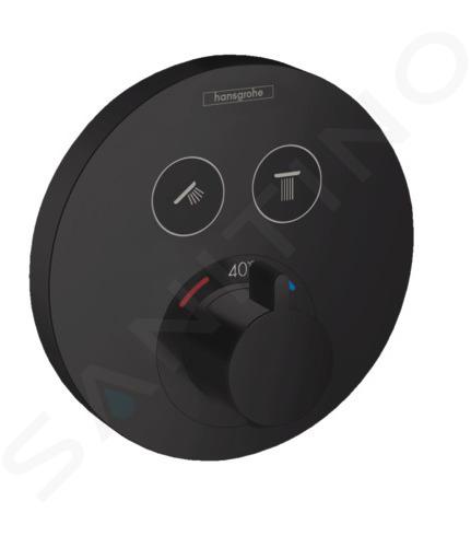 Hansgrohe Shower Select - Mitigeur thermostatique encastré pour 2 appareils, noir mat 15743670