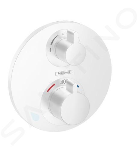 Hansgrohe Ecostat S - Grifo termostático empotrado para 2 aparatos, blanco mate 15758700