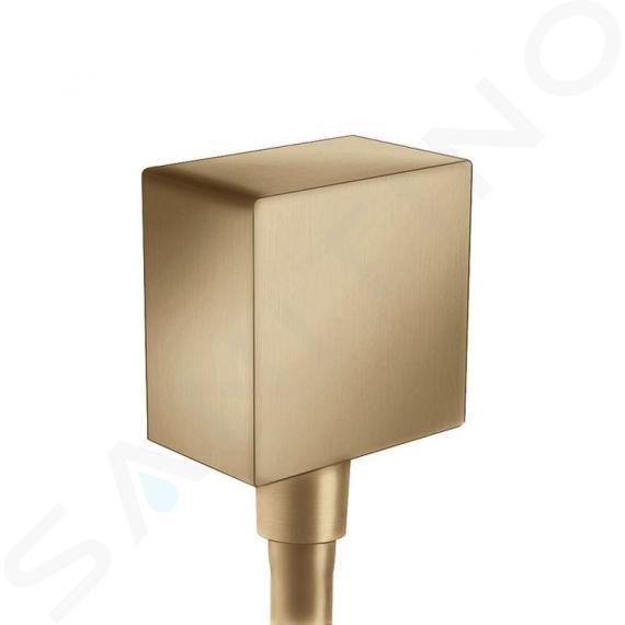 Hansgrohe Fixfit - Conector furtun de duș Square cu supapă de reținere, bronz periat 26455140