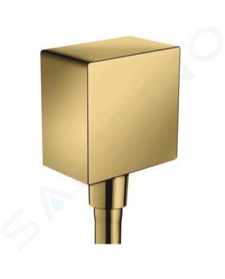 Hansgrohe Fixfit - Attacco per flessibile Square con valvola di non ritorno, color oro lucido 26455990