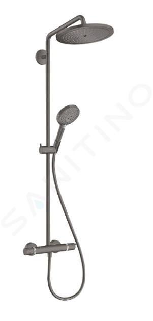 Hansgrohe Croma Select S - Set doccia Showerpipe 280 con termostato, cromo nero spazzolato 26890340