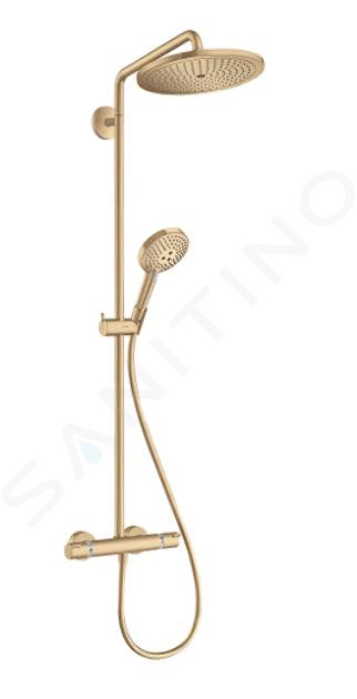 Hansgrohe Croma Select S - Set de douche Showerpipe 280 avec thermostat, EcoSmart, bronze brossé 26891140