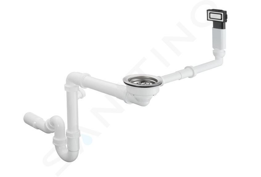 Hansgrohe Seturi de scurgere - Set automat de scurgere și preaplin chiuvetă simplă, oțel inoxidabil 43921800