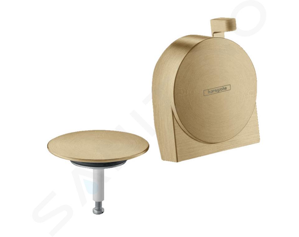 Hansgrohe Exafill S - Conjunto externo embellecedor para bañera, sistema de desagüe, bronce cepillado 58117140