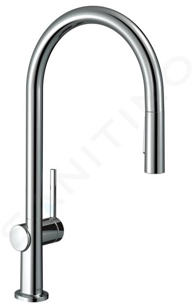 Hansgrohe M54 - Grifo de fregadero Talis con ducha extraíble, cromo 72800000