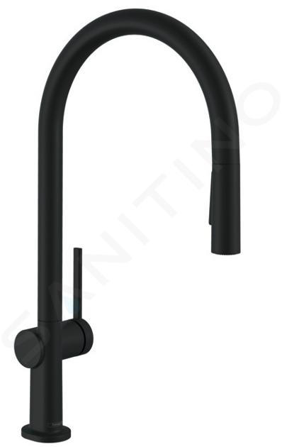 Hansgrohe M54 - Grifo de fregadero Talis con ducha extraíble, sBox, negro mate 72801670