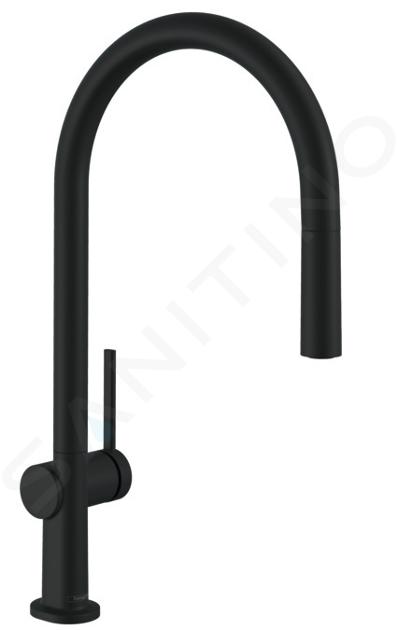 Hansgrohe M54 - Bateria zlewozmywakowa Talis z wyciąganą wylewką, czarny mat 72802670