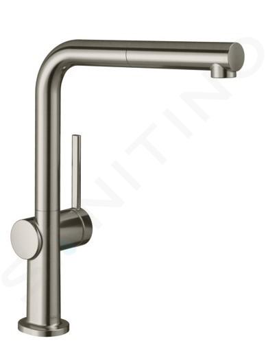 Hansgrohe M54 - Mitigeur d'évier Talis avec bec extractible, simili inox 72808800