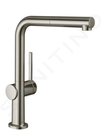 Hansgrohe M54 - Baterie chiuvetă Talis cu duș extractibil, sBox, aspect de inox 72809800