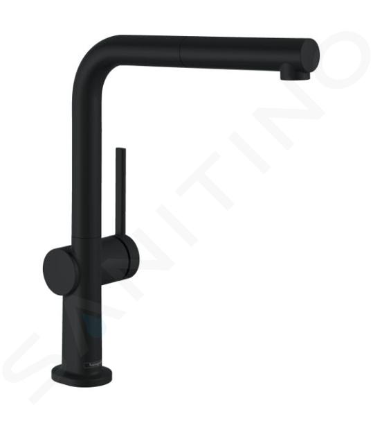 Hansgrohe M54 - Mitigeur d’évier Talis avec manchon de fermeture extractible, EcoSmart, noir mat 72845670