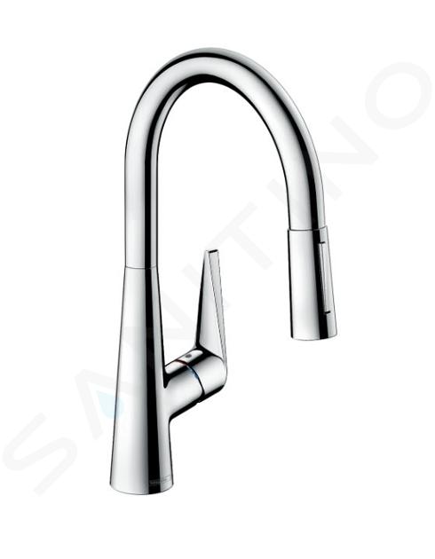 Hansgrohe Talis M51 - Mitigeur d'évier Talis avec douchette extractible, sBox, EcoSmart, chrome 73876000