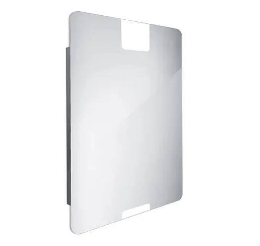 Levně Nimco Zrcadla - Zrcadlo s LED osvětlením, 60x80 cm, hliník ZP 21002