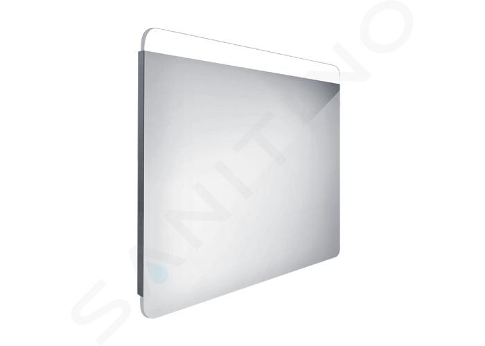 Nimco Specchi - Specchio con illuminazione LED, 800x700 mm, alluminio ZP 23003