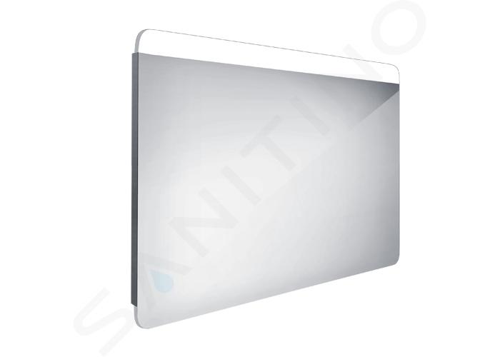 Nimco Miroirs - Miroir avec éclairage LED, 1000x700 mm, aluminium ZP 23004