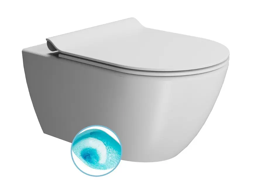 Sapho GSI Color Elements - Pura væghængt toilet, Swirlflush skyl, hvid dobbeltmat 881509