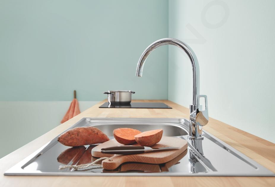 Grohe BauLoop - Mitigeur d'évier, chrome 31368000