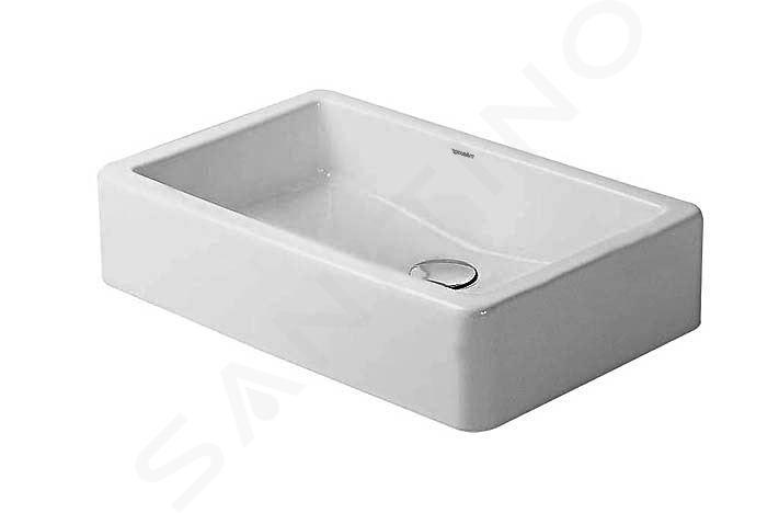 Duravit Vero - Lavoar pe blat, 60x38 cm, fără preaplin, fără orificiu pentru baterie, WonderGliss, alb 04556000001