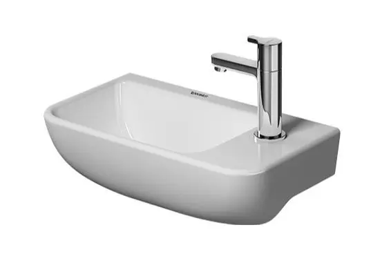 Duravit ME by Starck - Handwaschbecken 400x220 mm, mit 1 Hahnloch rechts, Alpinweiß 0717400000