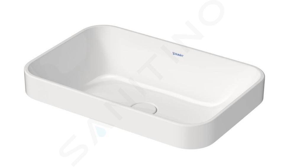 Duravit Happy D.2 Plus - Umyvadlová mísa zápustná 600x400 mm, bez přepadu, bílá 2359600000