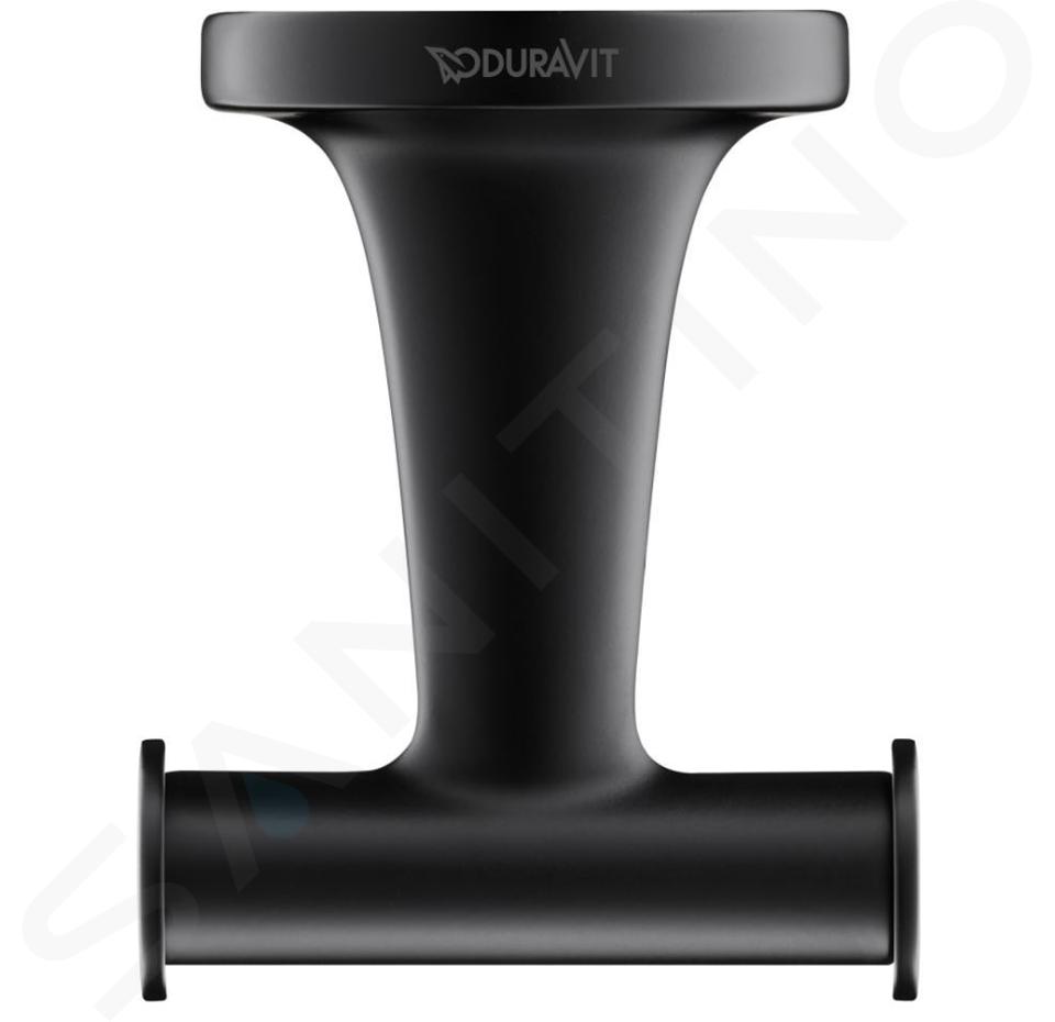 Duravit Starck T - Gancho doble, mate negro 0099304600