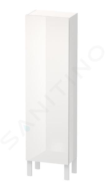 Duravit L-Cube - Armario alto 1320x400x243 mm, izquierda, blanco brillante LC1168L2222