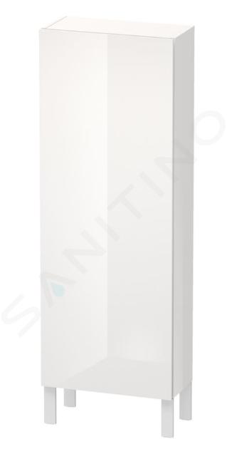 Duravit L-Cube - Armario alto 1320x500x243 mm, izquierda, blanco brillante LC1169L2222