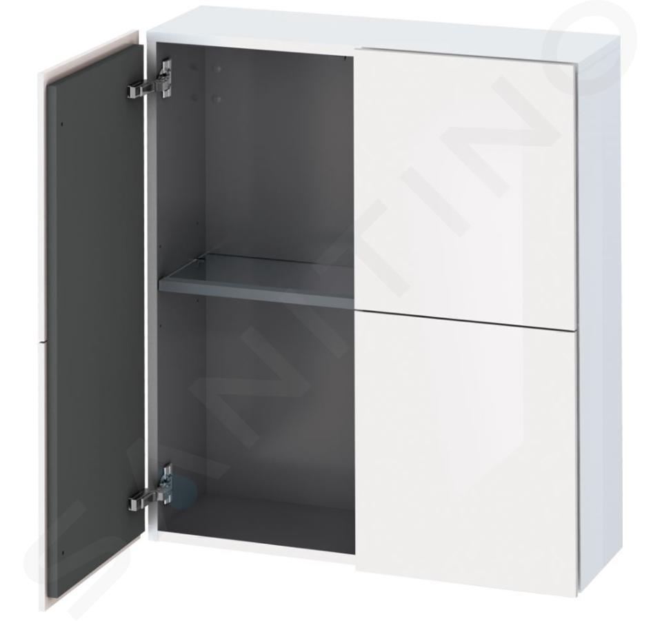 Duravit L-Cube - Skrinka, 800x700x243 mm, 2 dvierka, lesklá biela LC116702222