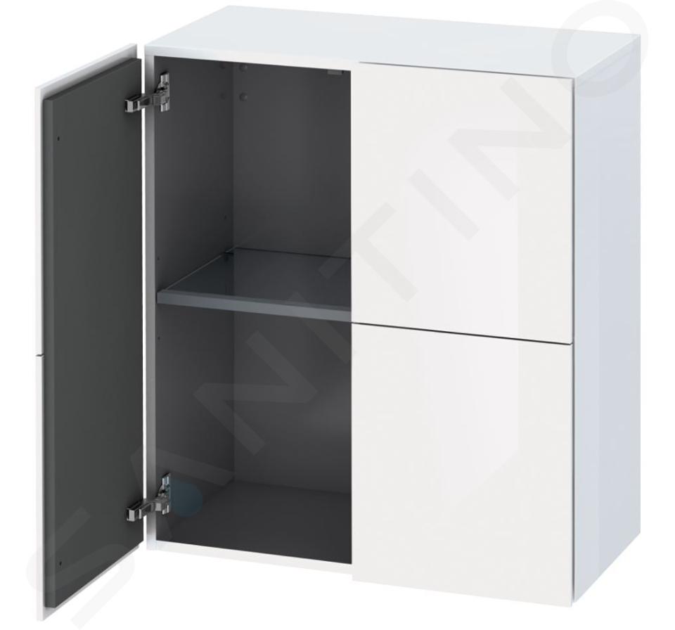 Duravit L-Cube - Szekrény 800x700x363 mm, 2 ajtó, fényes fehér LC117702222