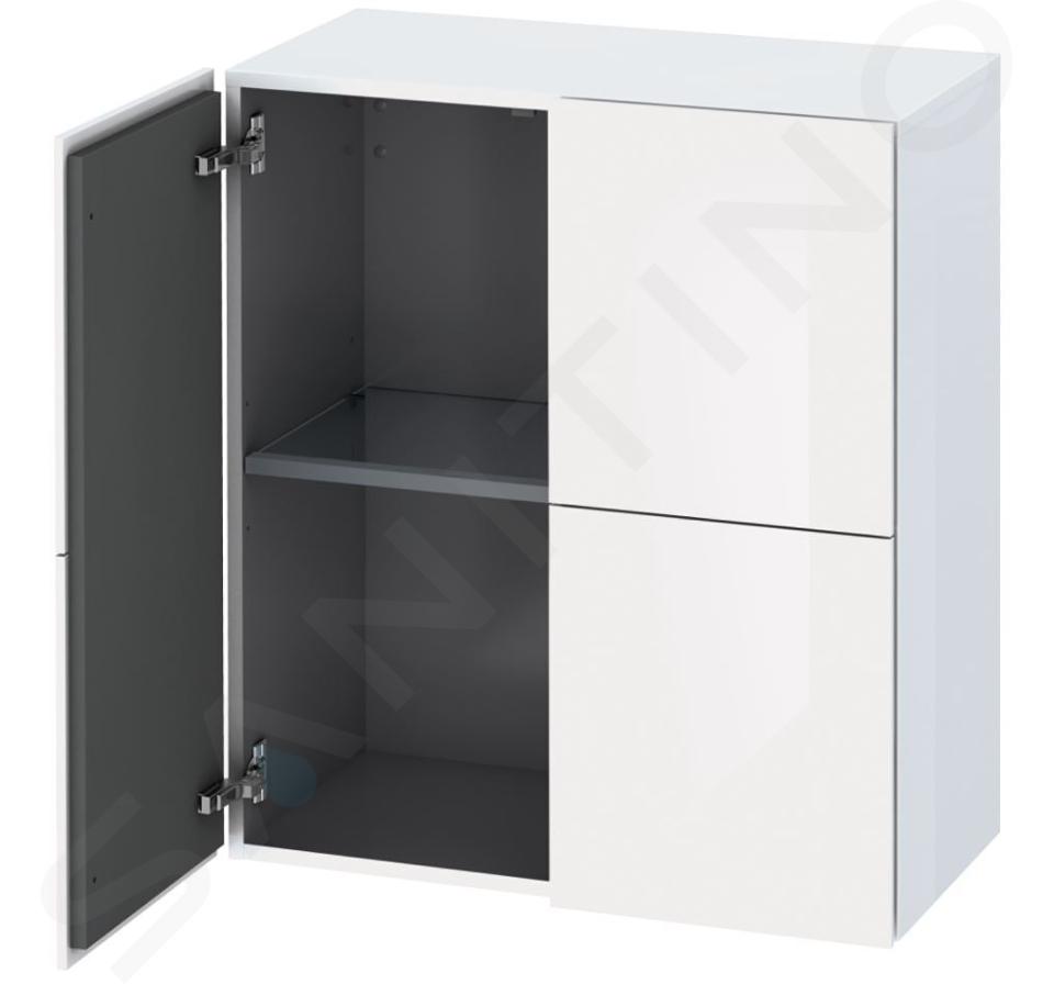 Duravit L-Cube - Skrinka, 800x700x363 mm, 2 dvierka, lesklá biela LC117702222