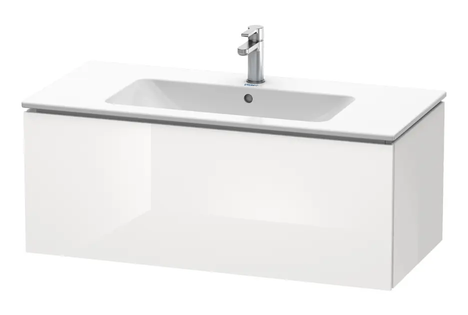 Levně Duravit L-Cube - Umyvadlová skříňka 40x102x48 cm, 1 zásuvka, lesklá bílá LC614202222