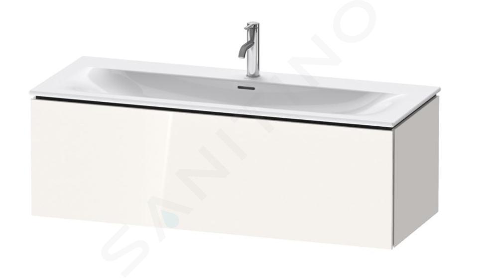 Duravit L-Cube - Mobile da lavabo 400x1220x481 mm, 1 cassetto, bianco lucido LC613902222