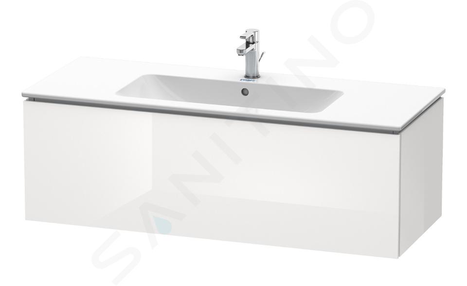 Duravit L-Cube - Meuble sous lavabo 400x1220x481 mm, 1 tiroir, blanc brillant LC614302222