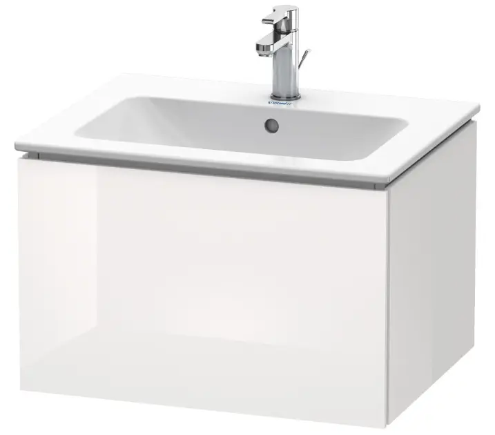 Levně Duravit L-Cube - Umyvadlová skříňka 40x62x48 cm, 1 zásuvka, lesklá bílá LC614002222