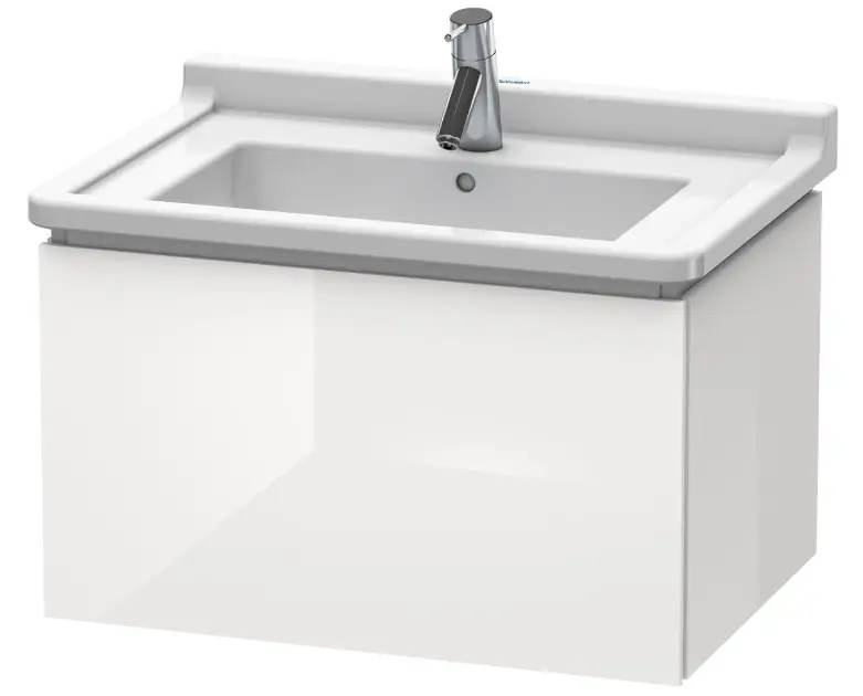 Levně Duravit L-Cube - Umyvadlová skříňka 41x67x47 cm, 1 zásuvka, lesklá bílá LC616402222