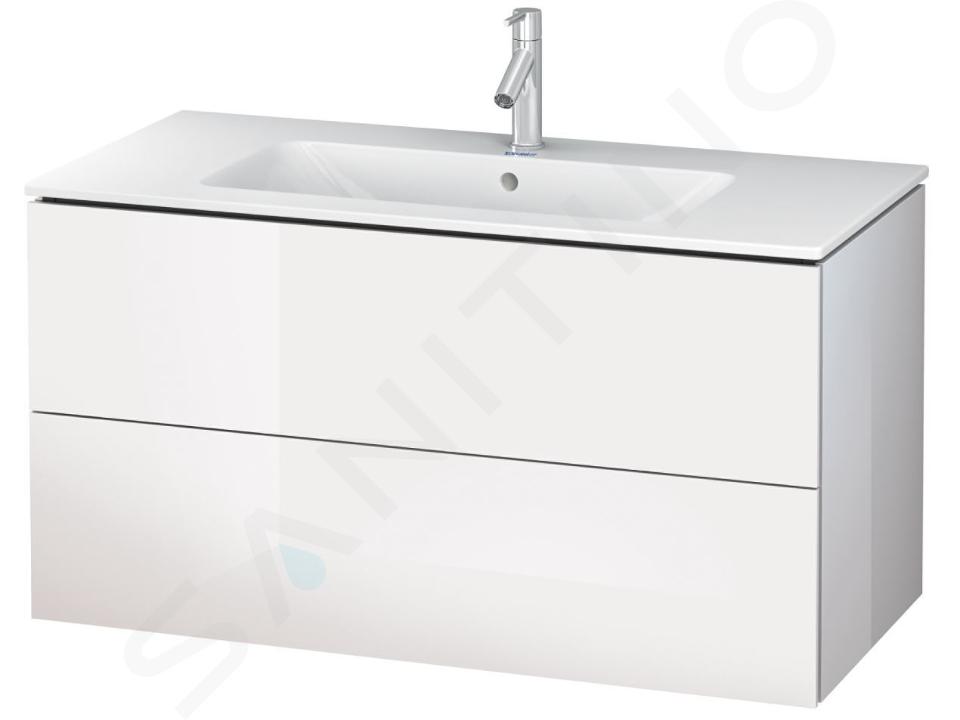 Duravit L-Cube - Wastafelonderkast 55x102x48 cm, 2 laden, glanzend wit LC624202222