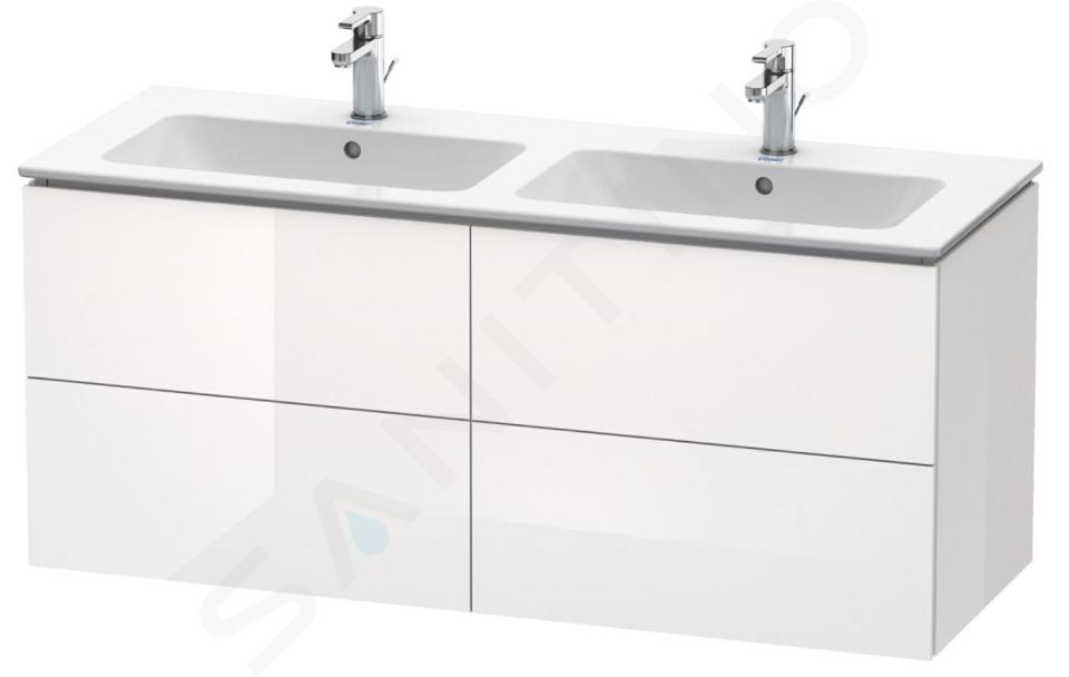 Duravit L-Cube - Mobile da lavabo 55x129x48 cm, 4 cassetti, bianco lucido LC625902222